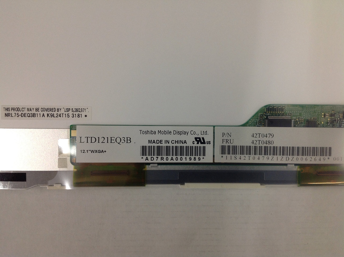 Lenovo ThinkPad 42T0479 X200S X201S Laptop LCD Screen LTD121EQ3B