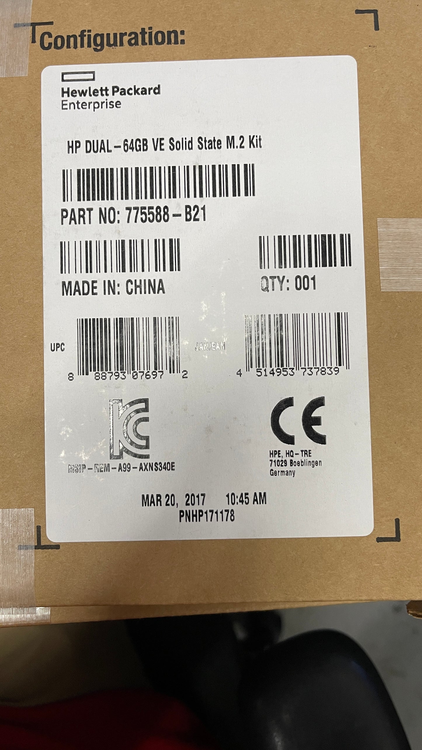 HP 64 GB Internal Solid State Drive 775588-B21