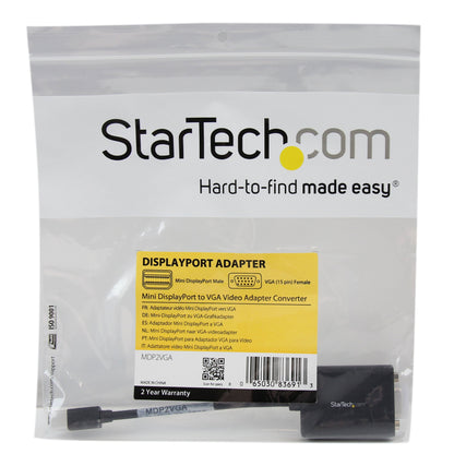 StarTech.com Mini DisplayPort to VGA Adapter - Active Mini DP to VGA Converter used