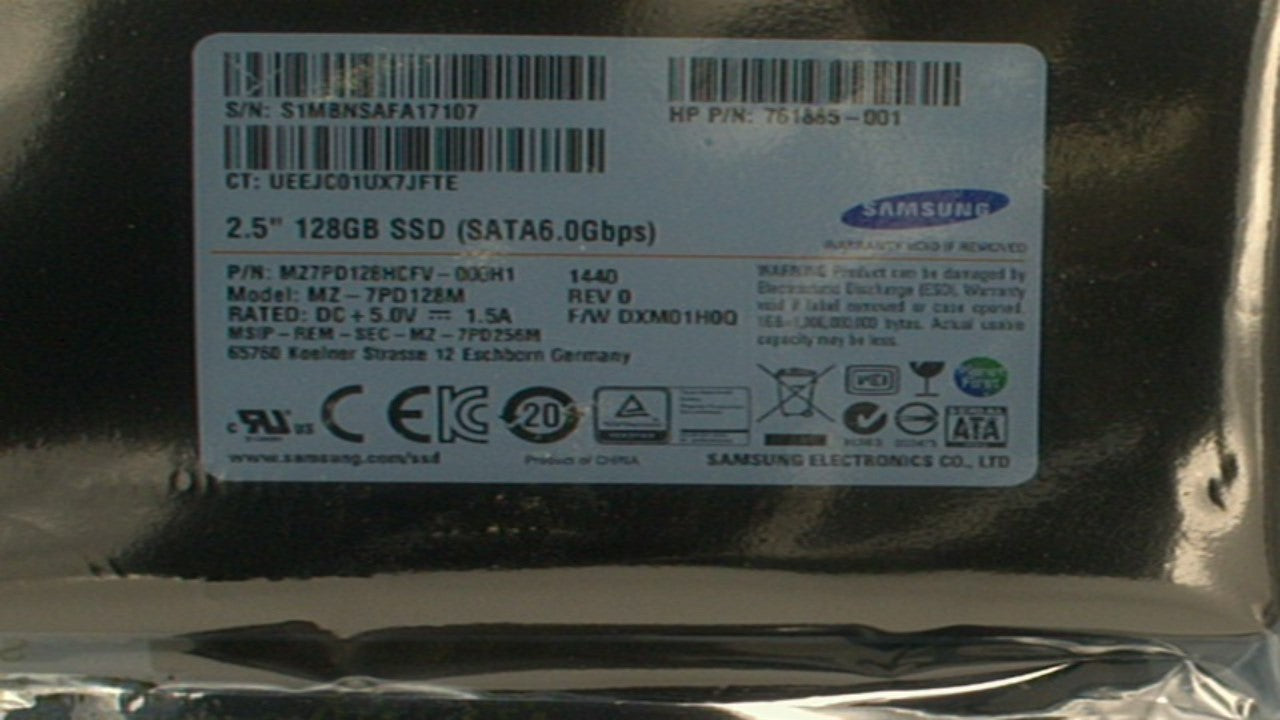 MZ7PD128HCFV Samsung 840 PRO 128GB 2.5" SATA III Internal SSD hp 761885-001used