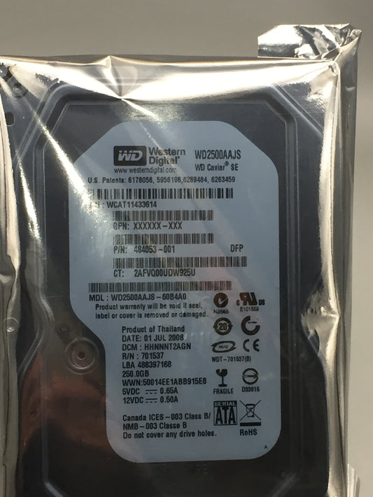 WD Caviar SE / Caviar Blue 250GB 7200 RPM 8MB SATA 3.0Gb/s 3.5" HDD used