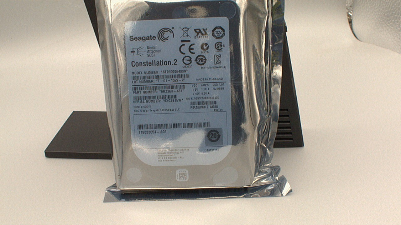 ST91000640SS Seagate Constellation.2 1TB 7.2K RPM 6Gbps SAS 2.5-inch Internal Hard Drive like new   Zero Hours