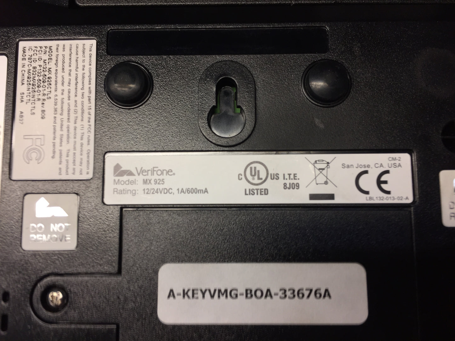 Verifone Mx925 CTLS Multimedia Credit Card Payment Terminal M132-509-01