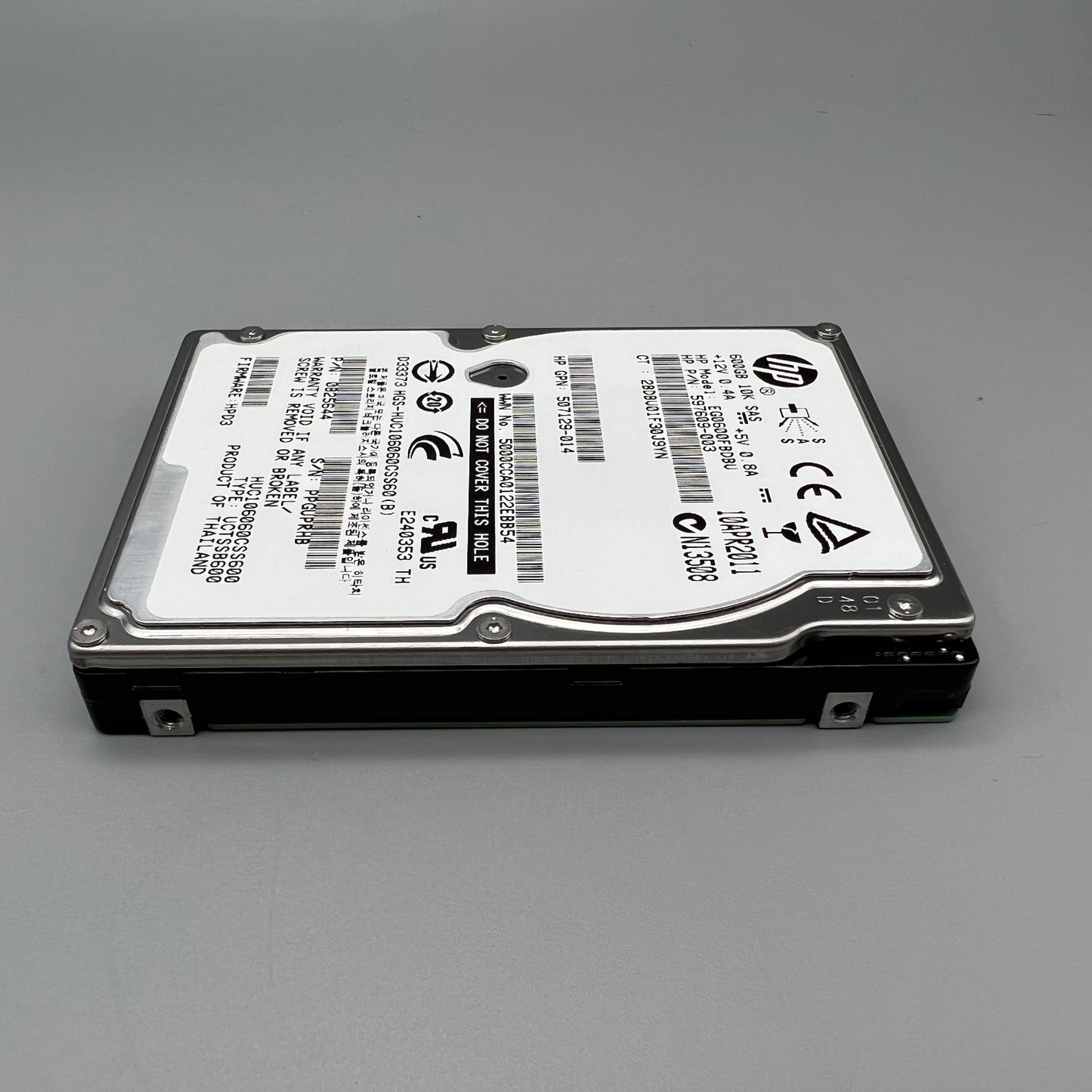 693569-003 Genuine HP 600GB 10K SAS 2.5" HDD no tray 507129-014 EG0600FCVBK ST600MM0006