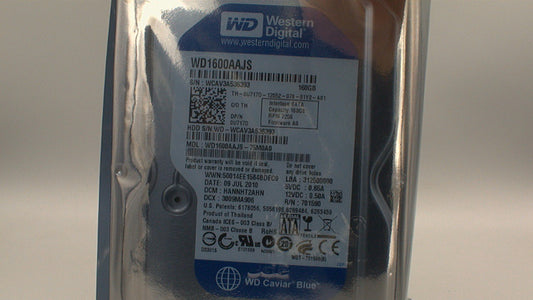 Western Digital Caviar Blue WD1600AAJS-75M0A0 160GB 7200 RPM 8MB Cache SATA 3.0Gb/s 3.5" Internal Hard Drive used