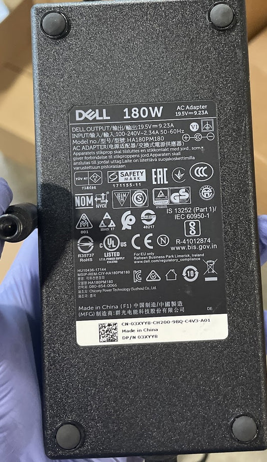 Dell AC Adapter 180W 19.5V 9.23A HA180PM180 used