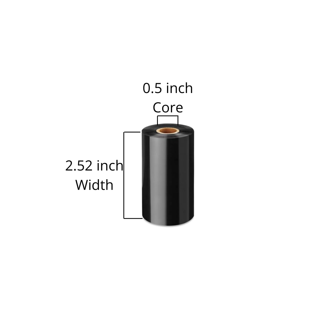 Zebras Thermal Transfer Ribbon Wax 2.52 inch x 244 ft, 5319 Performance, 0.5 inch Core, 1 Roll. 05319GS06407