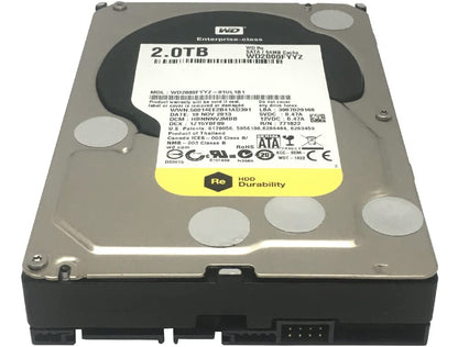 Western Digital RE WD2000FYYZ 2TB 7.2 K RPM 64MB Cache SATA 3.5" Enterprise HDD Zero Hours