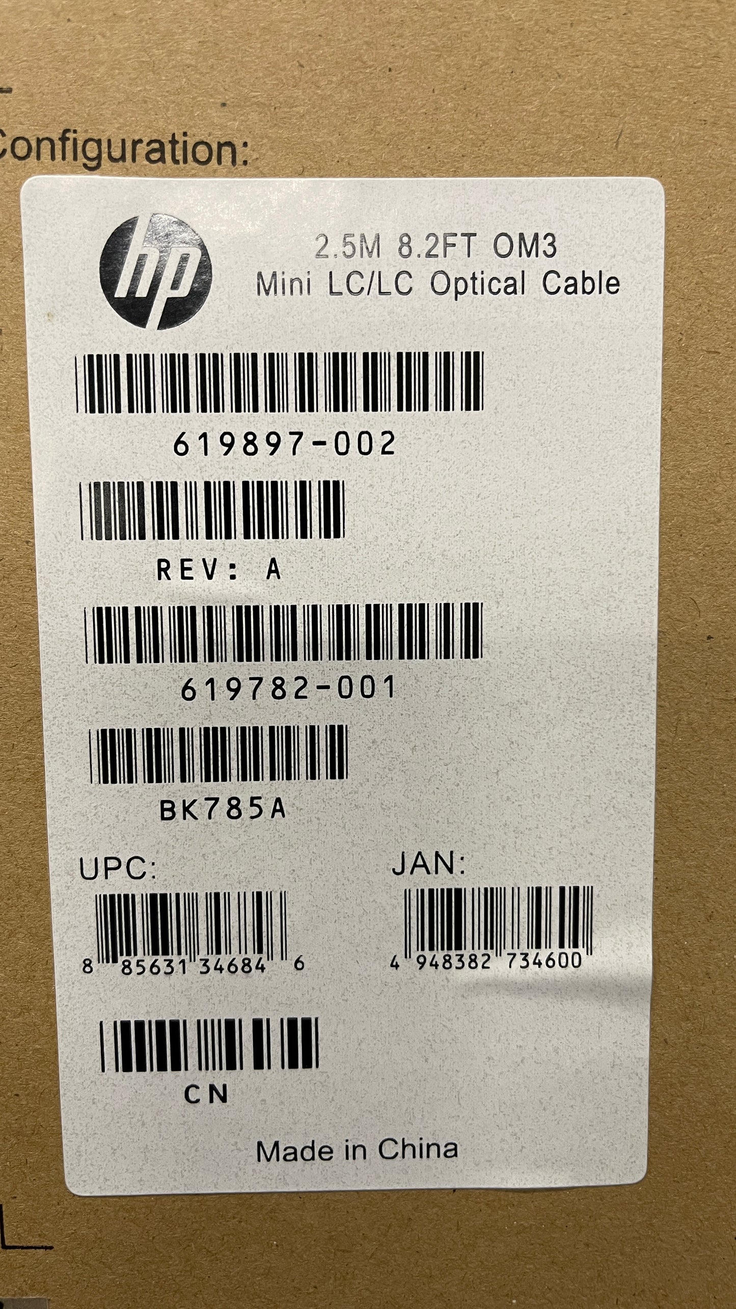 HP BK785A Fiber Channel Cable Adapter - Fiber Optic - 8.20 ft - LC Male Network - Mini SFP