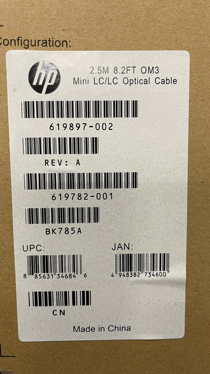 HP BK785A Fiber Channel Cable Adapter - Fiber Optic - 8.20 ft - LC Male Network - Mini SFP
