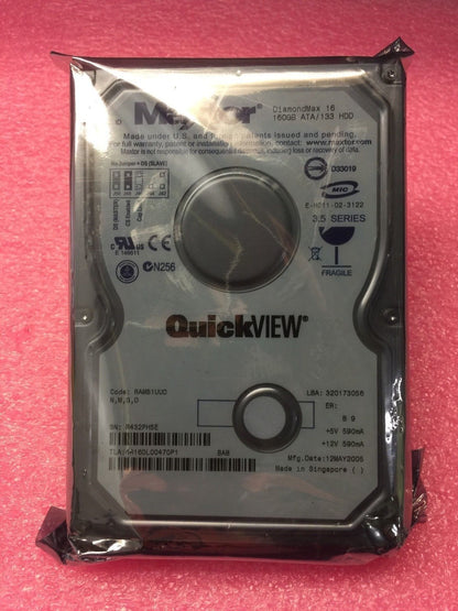 4R160L0 (0470p1) Maxtor 160GB 3.5inch/5400rpm/IDE DiamondMax 16 used