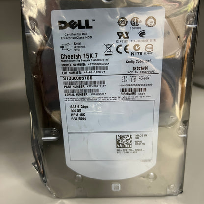 Dell Cheetah 15K.7 | Seagate 300GB SAS 15K RPM 3.5" ST3300657SS  P/N: 9FL066-150 used