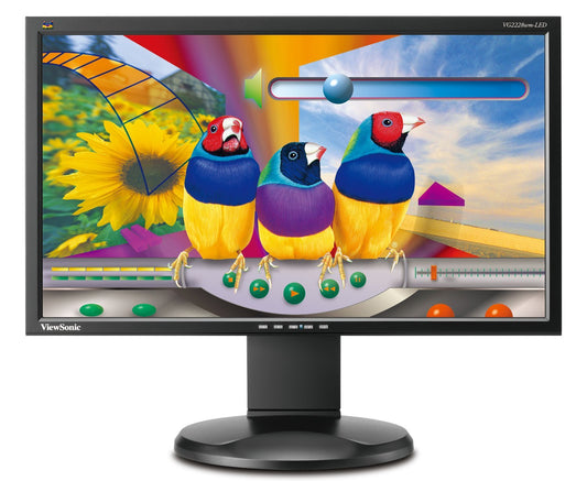 ViewSonic VG2228WM-LED 22" 1080p Ergonomic Monitor DVI, VGA used
