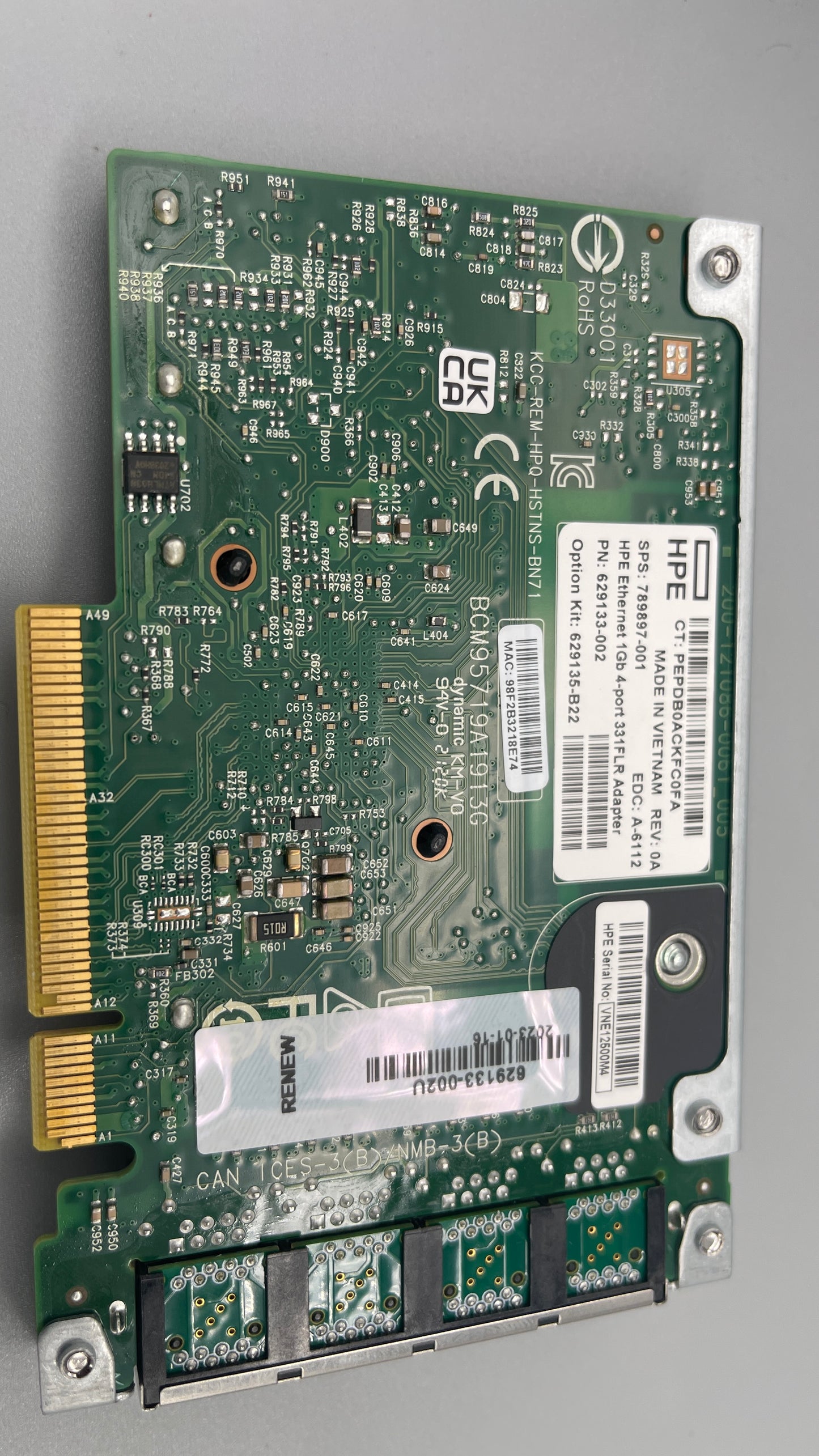 HP 331FLR 629133-002 789897-001 629135-B22 1GB 4-Port Ethernet Card RENEW