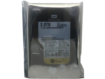 Western Digital RE WD2000FYYZ 2TB 7.2 K RPM 64MB Cache SATA 3.5" Enterprise HDD Zero Hours