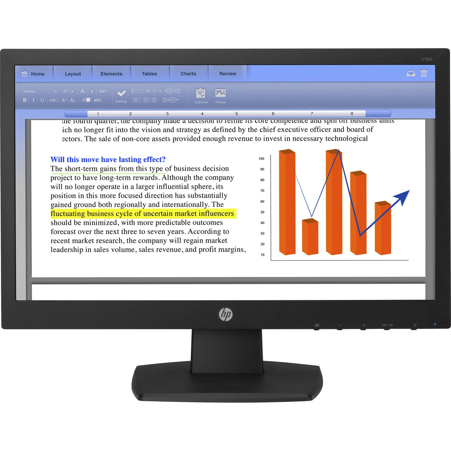 HP V194 Black 18.5-inch LED Monitor V5E94A6#ABA Used grade B