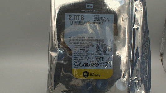 Western Digital RE WD2000FYYZ 2TB 7.2 K RPM 64MB Cache SATA 3.5" Enterprise HDD Zero Hours