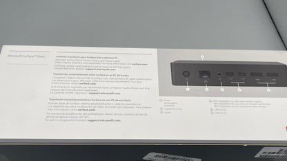 New Open box Microsoft Surface Dock PF3-00005 with 1749 90W AC adapter (Compatible with Surface Pro 3, 4, and Surface Book) in original box