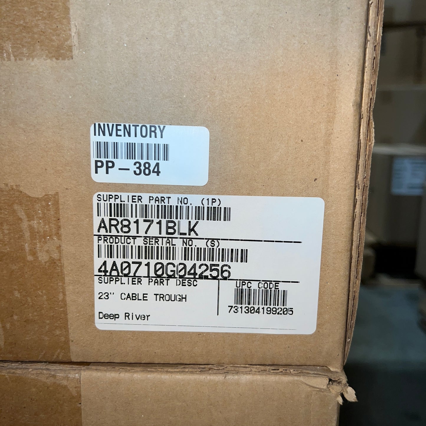 APC AR8171BLK NetShelter Cable Management, Power Cable Trough, 750mm, Black