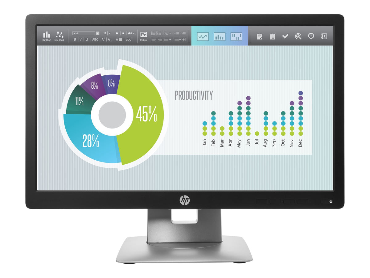HP EliteDisplay E202 20-inch 16:9 IPS Monitor Used Grade B No Stand