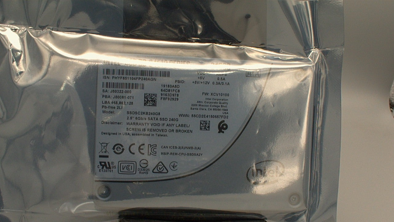 Intel D3-S4510 240GB 2.5" SATA III Data Center SSD SSDSC2KB240G8 used