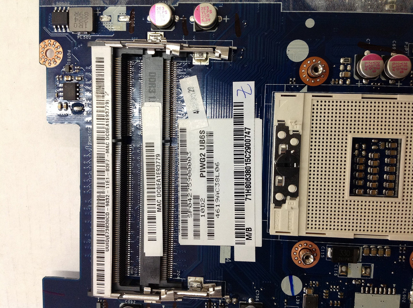 Lenovo Motherboard Only, PN 11013932