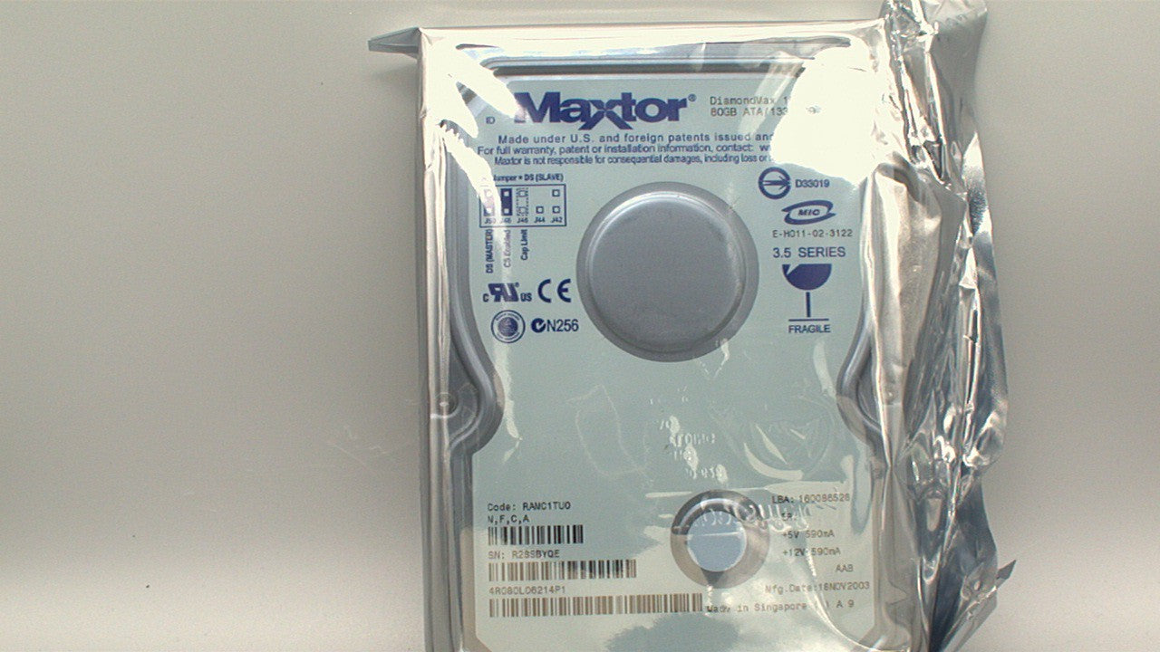 Maxtor DiamondMax 16 4R080L06214P1 80GB IDE HDD used