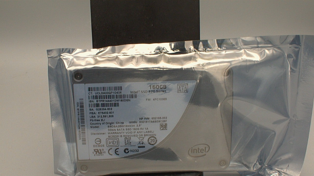 Intel 320 Series 160GB 2.5" SATA II Internal Solid State Drive SSD SSDSA2BW160G3H used