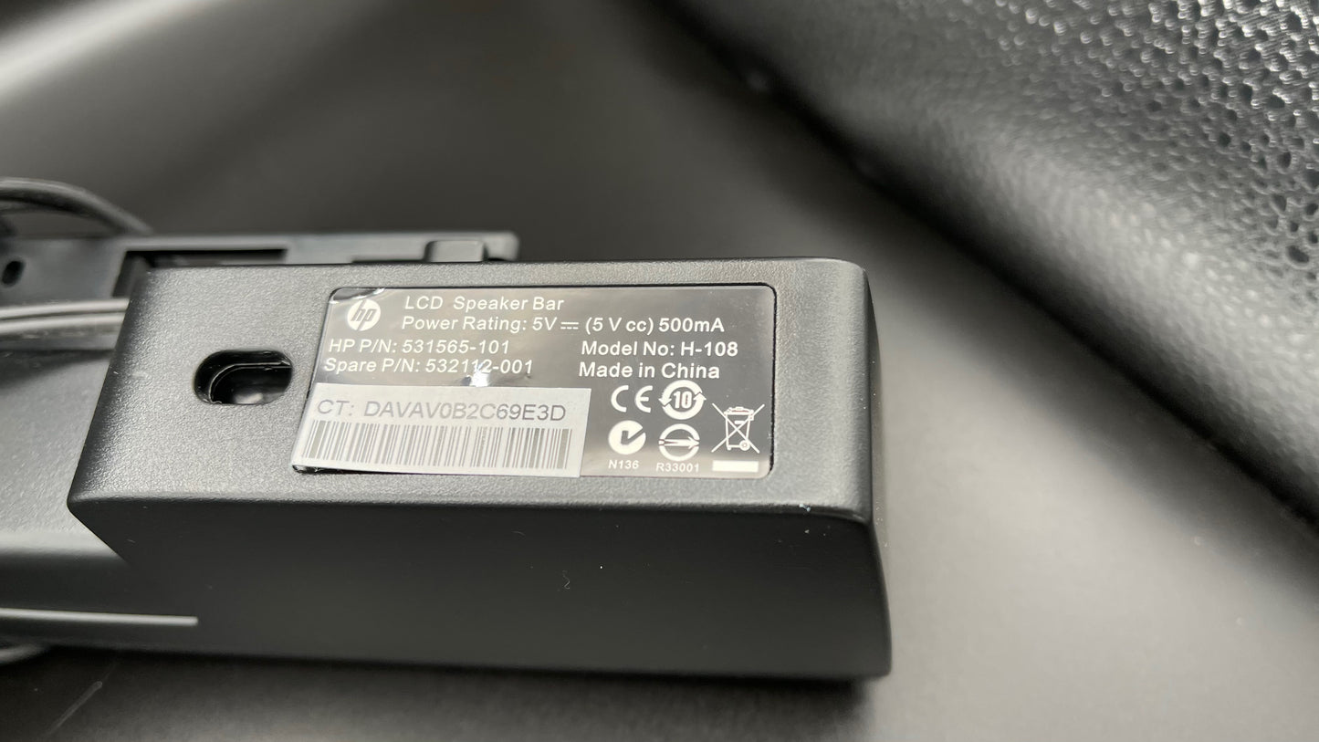 532112-001 - HP flat panel monitor speaker bar (Black) -used