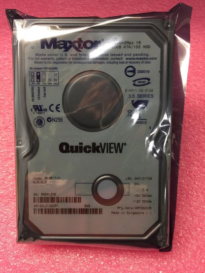 Maxtor DiamondMax 16 4R120L01320P1 120GB IDE HDD used