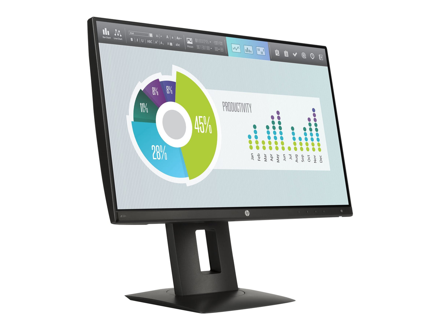 HP Commercial Specialty M2J71A8#ABA Z22n Narrow Bezel IPS Display used Grade B