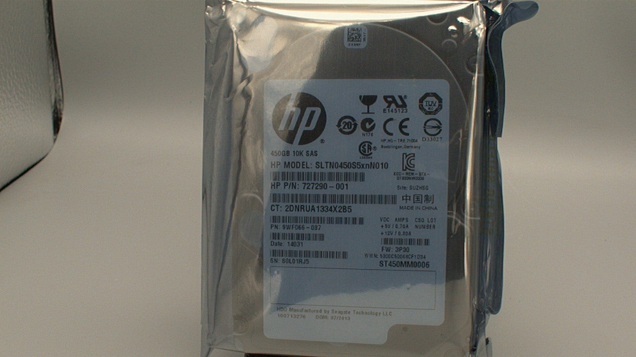 HP 727290-001 Seagate Savvio 10K.6 ST450MM0006 450 GB SAS 2.5' Internal Hard Drive Electronics Zero Hours - Pamper Inn