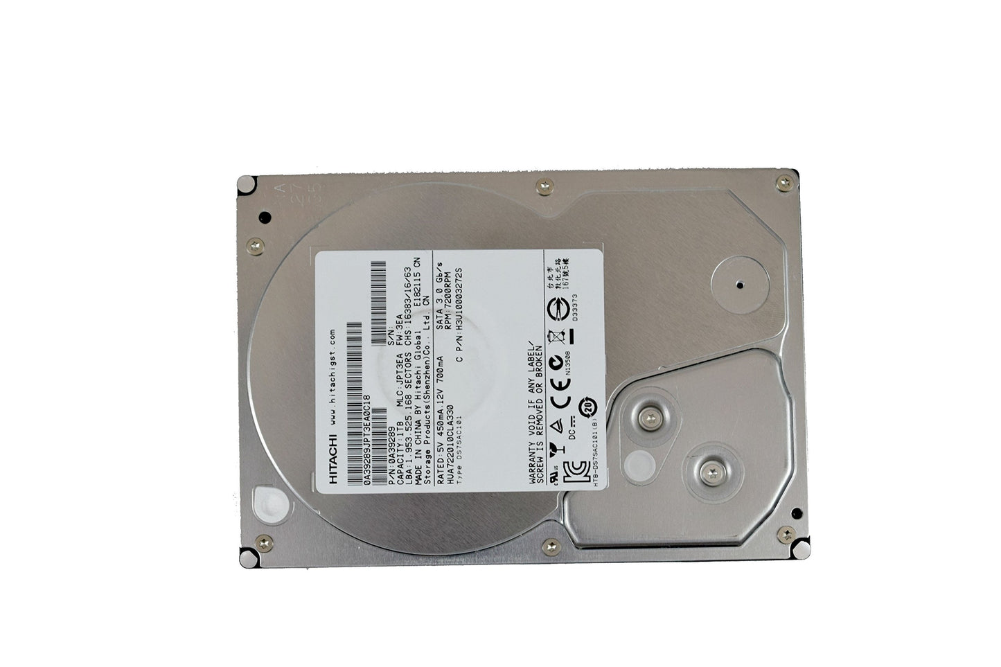 HGST Ultrastar A7K2000 HUA722010CLA330 0A39289 1TB 7,2K RPM SATA 3Gb/s 32MB 3.5" HHD used