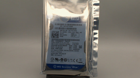 WD2500BEVT-75A23T0 Western Digital Scorpio Blue 250GB 5400RPM SATA II 3Gb/s 8MB Cache 2.5-Inch Internal Laptop Hard Drive used