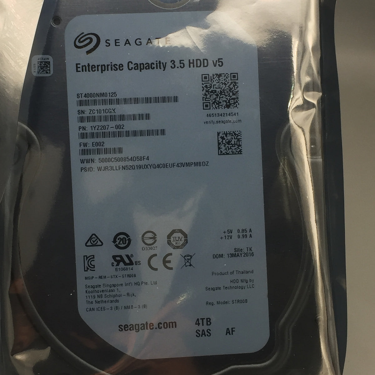 Seagate Exos 7E8 4TB 7200 RPM  3.5" Enterprise HDD (ST4000NM0125) Zero Hours