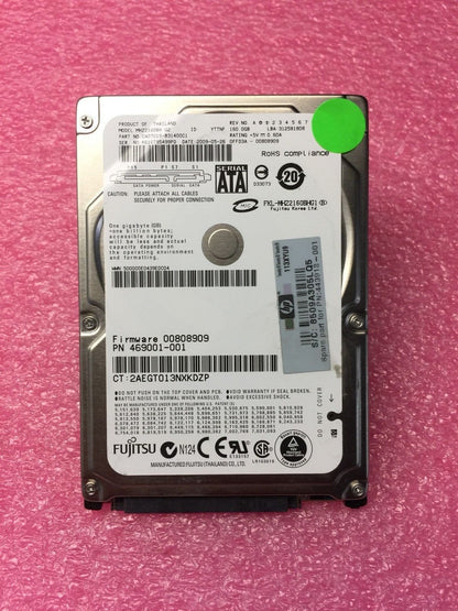 HP 469001-001 Fujitsu MHZ2160BH G2 160GB 2.5" SATA HDD used