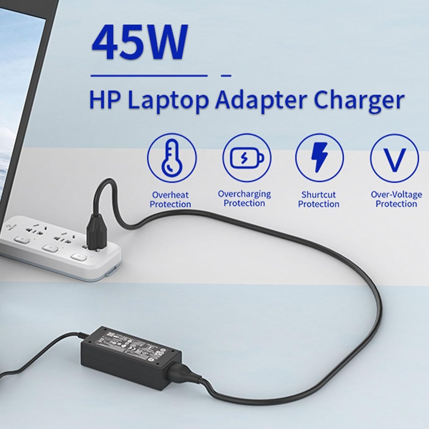 Laptop Charger  HP 740015-002 741727-001 Stream 11 13 14 (All Models - Blue Tip Connector) AC Adapter Power Supply Cord used
