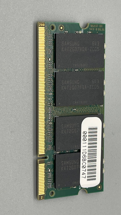 SAMSUNG M470T5669AZ0-CD5 2GB NOTEBOOK SODIMM DDR2 PC4200(533) UNBUF 1.8v 2RX8 200P 256MX64 256mX8 CL