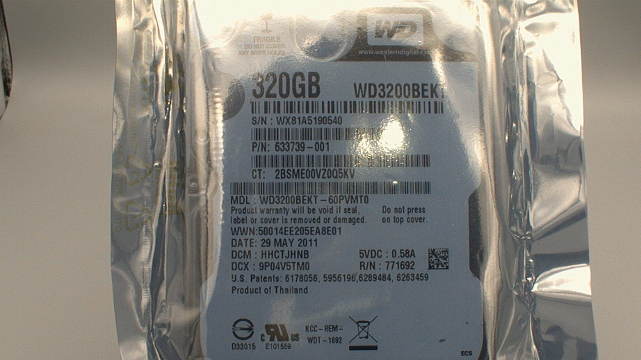 WD Black 320 GB Mobile Hard Drive, 2.5 Inch, (WD3200BEKT) used - Pamper Inn