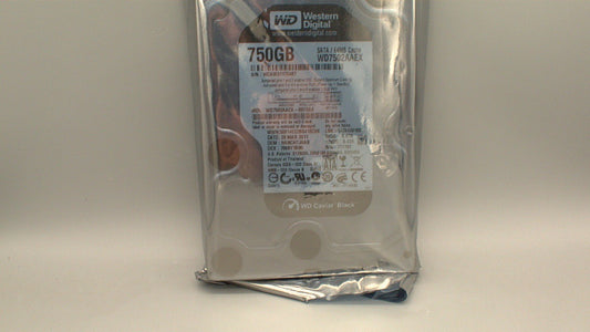 Western Digital Caviar Black 750 GB SATA III 7200 RPM 64 MB WD7502AAEX used