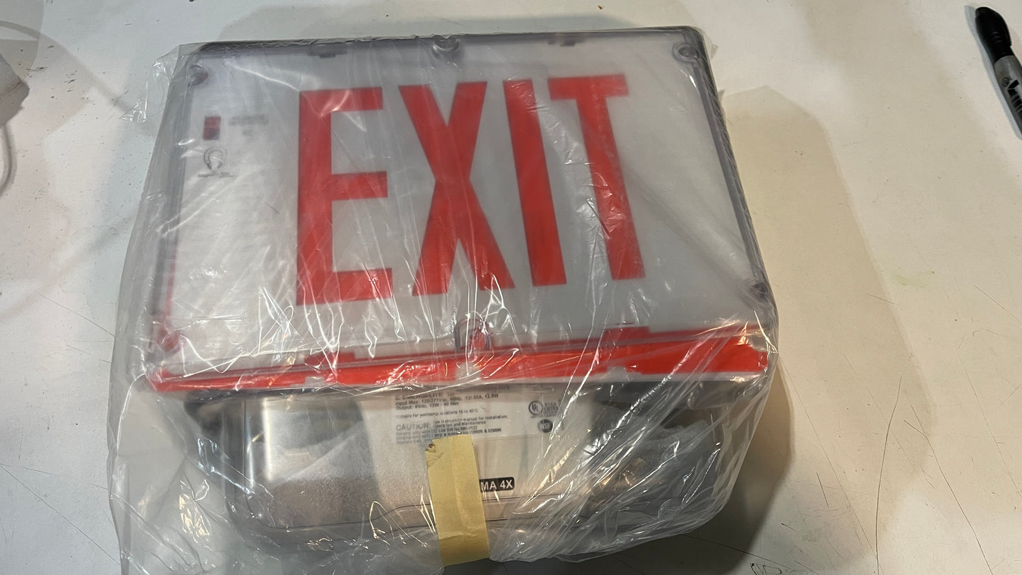 ABB EMERGI-LITE 7TBA127225R0041 WWSVX12N1RDLB Commercial Lighted Exit signs NEW OPEN BOX