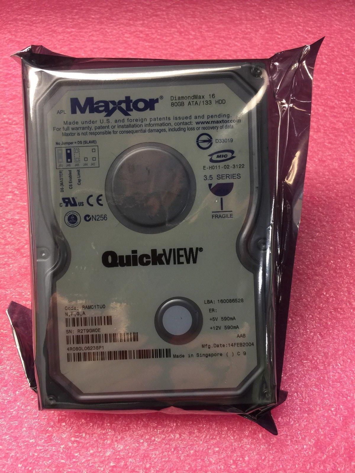 Maxtor DiamondMax 16 4R080L00326P480GB IDE HDD used