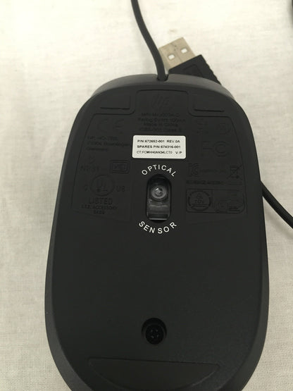 Genuine HP USB 2-Button Optical Mouse P/N: 672652-001 - Pamper Inn