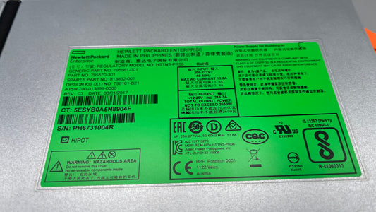 HP 813832-001 2650 Watt Power Supply 795570-301 795561-001 HSTNS-PR56