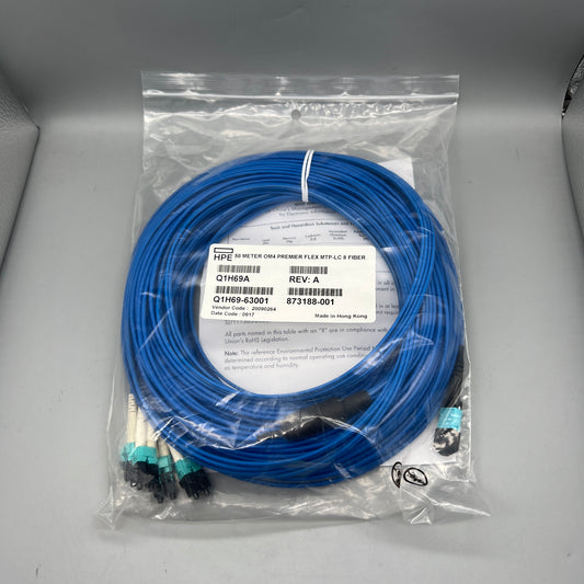 HPE Premier Flex MPO to 4xLC 50Meter Cable Q1H69A Q1H69-63001 873188-001 New