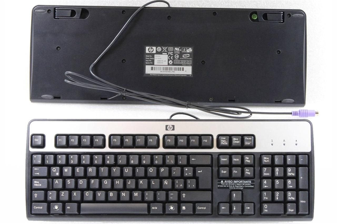 Easy Access Spanish Black Keyboard w/Silver Key Bezel 435302-161 434820-161