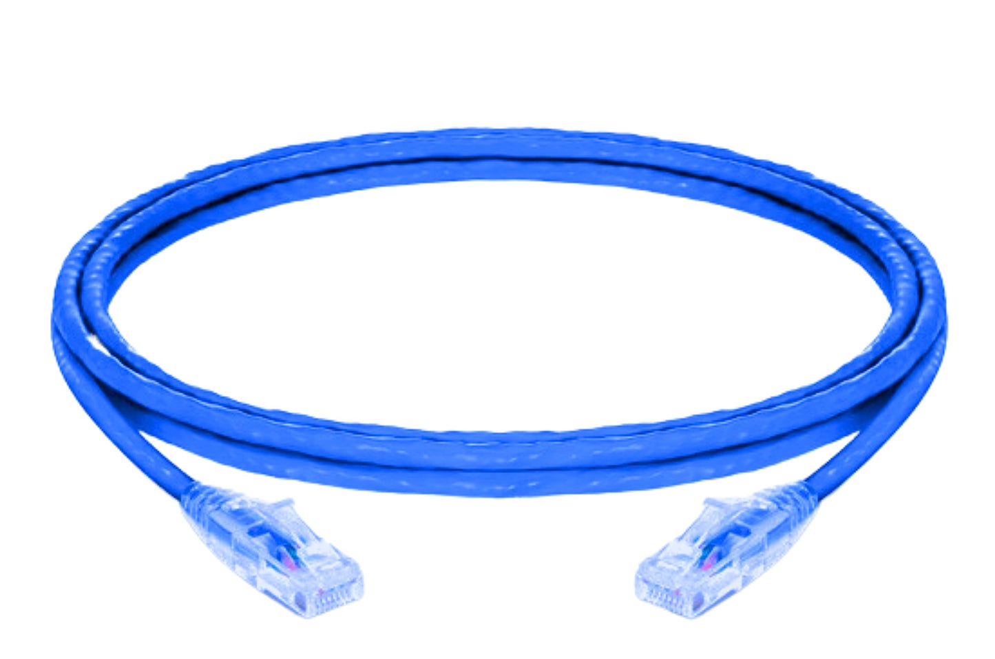 Panduit UTPSP10BUY Category-6 8-Conductor Strain Relief Clear Boot Patch Cord, 10-Feet, Blue