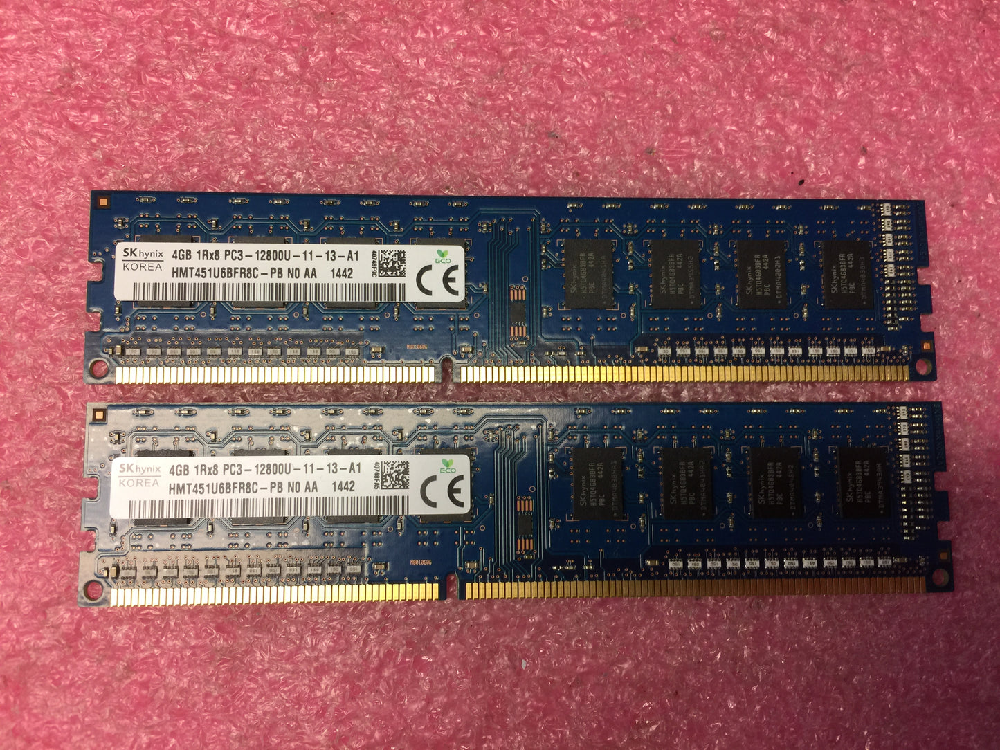 Hynix HMT451U6BFR8C-PB 8GB 2 x 4GB PC3-12800U DDR3 1600 Desktop Memory Kit Used