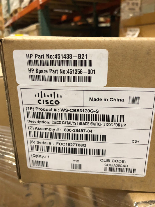 HP 451438-B21 Cisco Catalyst Blade 3120G SAN Switch 4 Ports - 1 Gbps