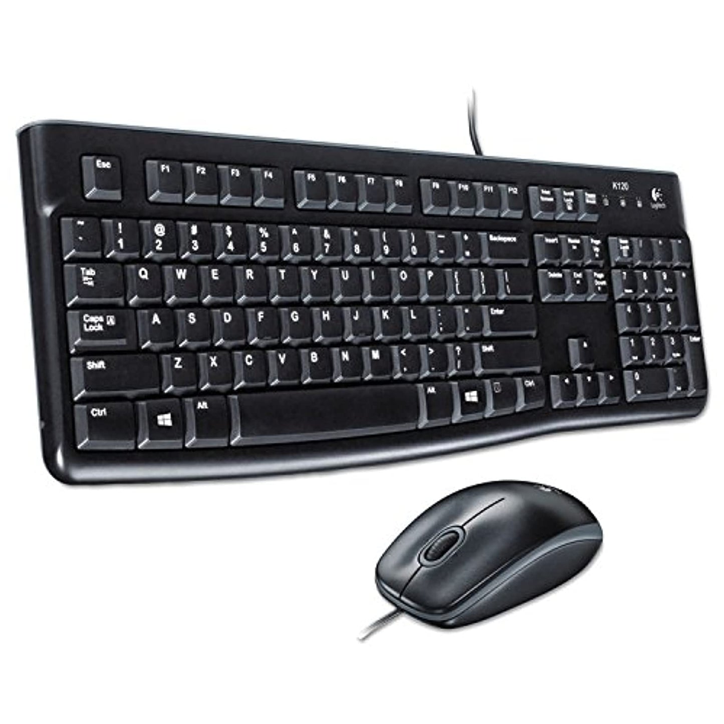 Logitech MK120 Wired Desktop Set Keyboard/Mouse USB Black LOG920002565 open box